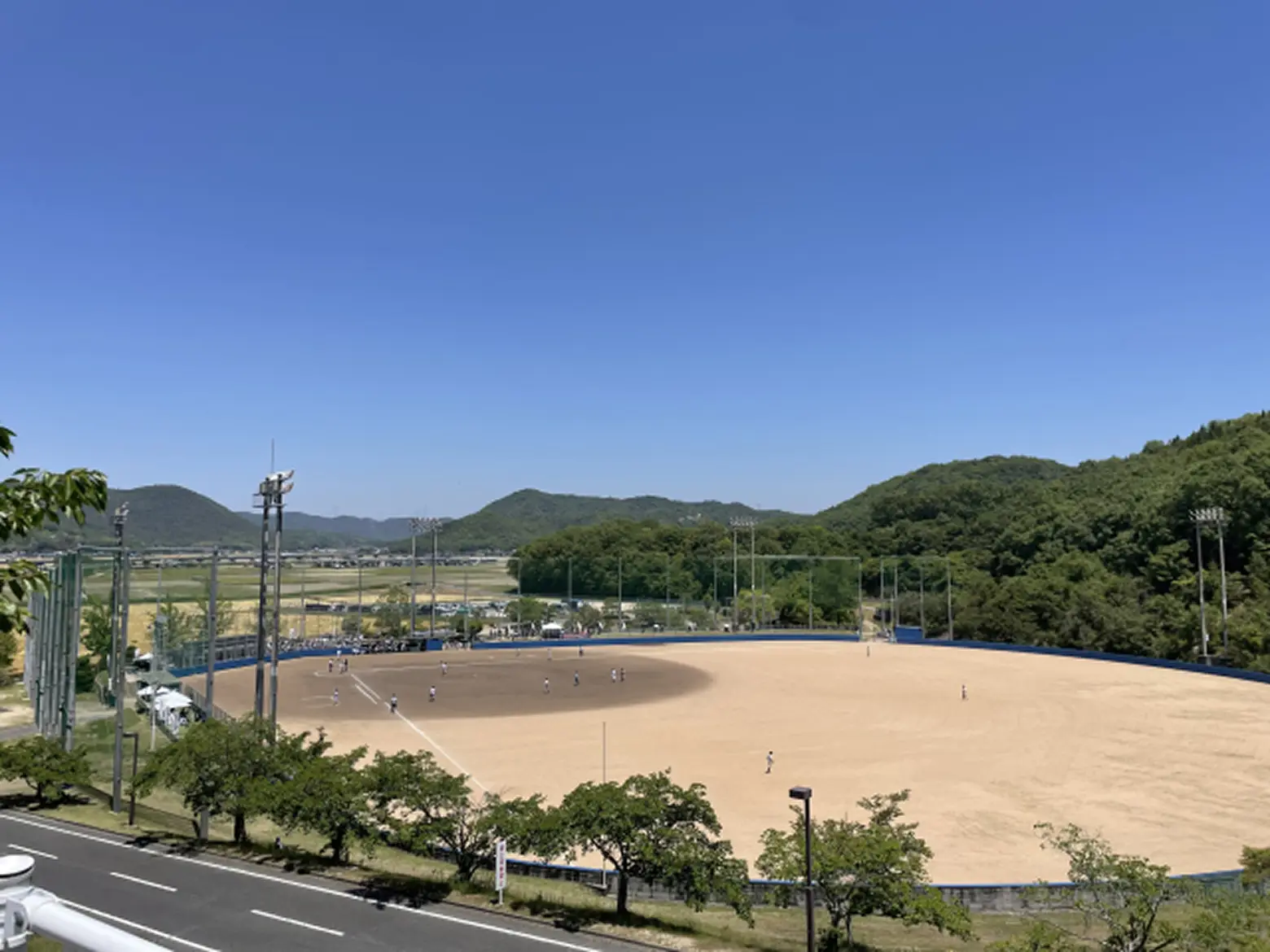 野球場を見渡す風景