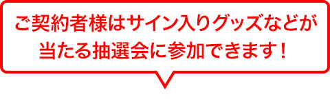 選手からのサイン入りグッズなどが当たる抽選会にご参加できます!